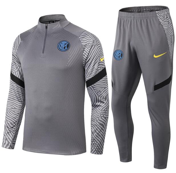 Inter Milan Grey Training Suits Sweatshirt with Pants 2020/21